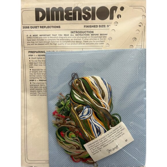 Dimensions Counted Cross Stitch Kit Quiet Reflections 9"x12" Frame Size Design - Picture 2 of 7